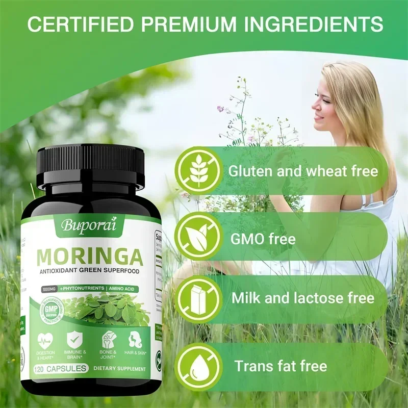 Moringa Capsules - Antioxidant - đánh giá và giá Moringa Leaf Powder