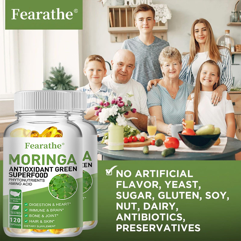 Organic Moringa 1000mg Capsule - đánh giá và giá Moringa Leaf Powder