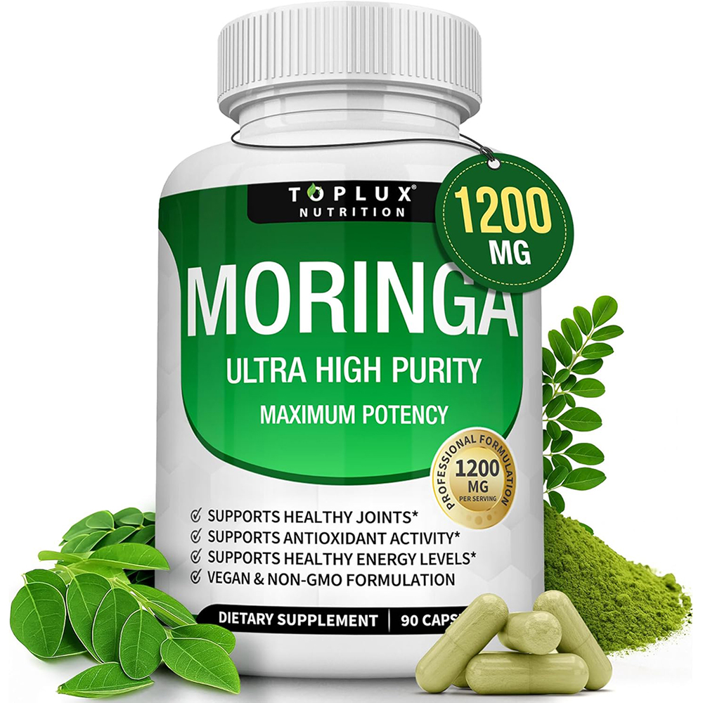 Moringa Capsules 1200mg - Pure - đánh giá và giá Moringa Leaf Powder