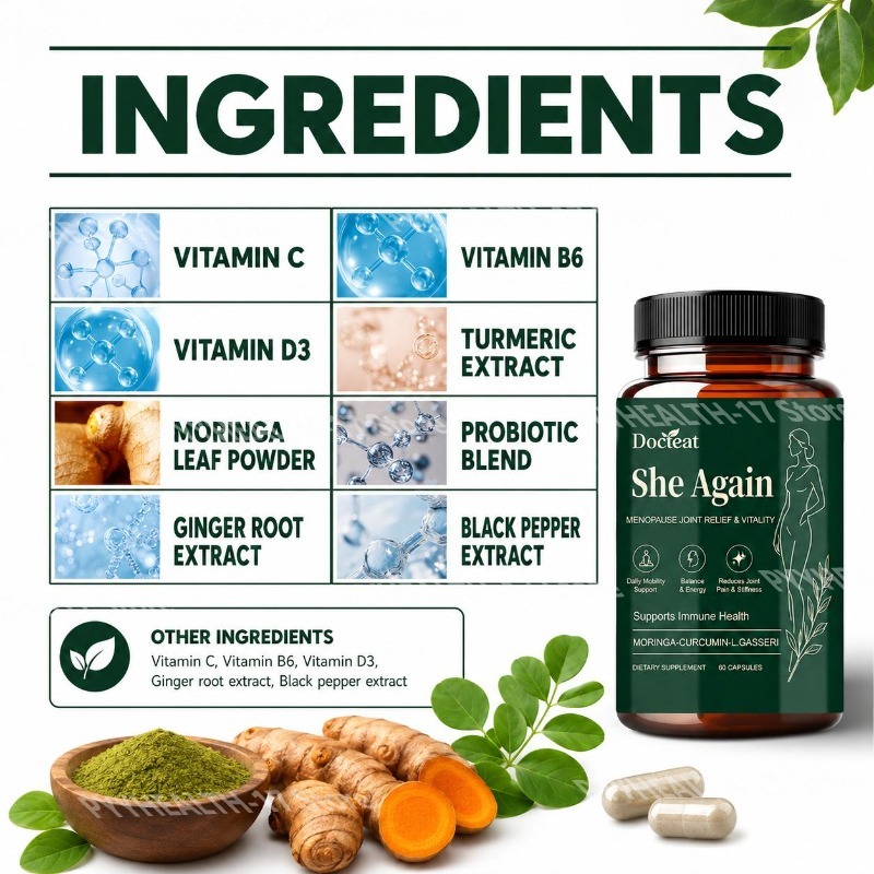 Docteat She Again Menopause Jo - đánh giá và giá Moringa Leaf Powder