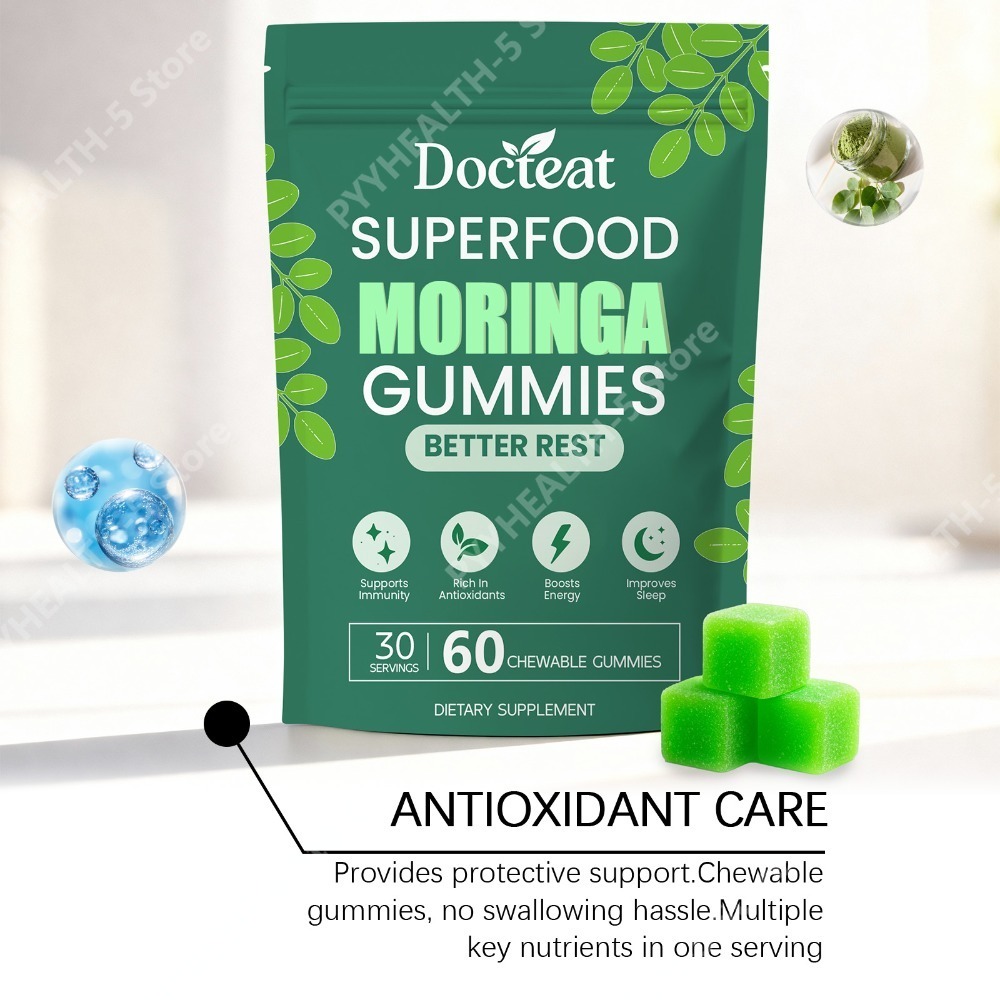 Docteat Moringa Gummies with B - đánh giá và giá Moringa Leaf Powder
